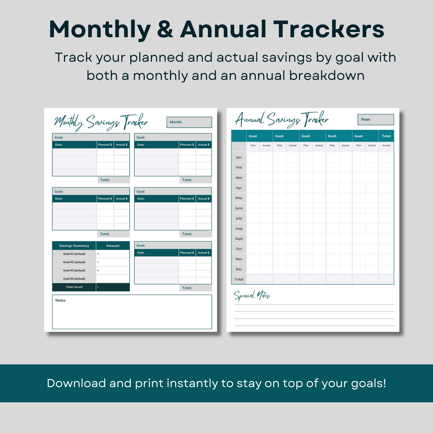 Printable Budgeting and Saving Bundle